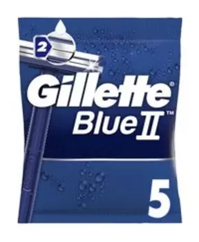 Набор из пяти одноразовых станков Gillette Blue II 5