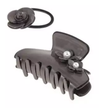Набор из резинки и заколки-краба для волос Ronda Hair Clip & Tie Set ЗП-226/1