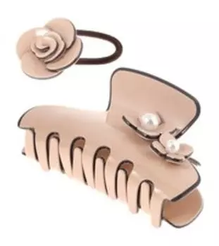Набор из резинки и заколки-краба для волос Ronda Hair Clip & Tie Set ЗП-226/2