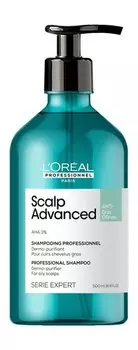 Очищающий шампунь для волос, склонных к жирности L'Oreal Professionnel Scalp Advanced for Oily Scalps Shampoo