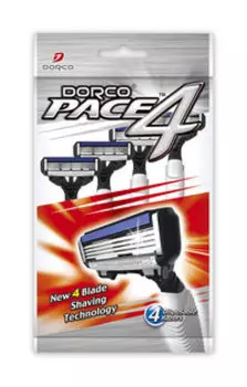 Одноразовый станок для бритья Dorco Pace 4 New 4 Blade Shaving Technology 4 Pack