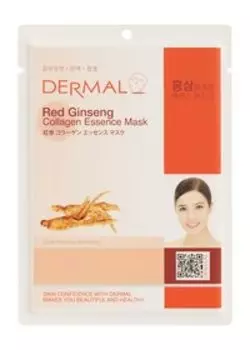 Омолаживающая тканевая маска с экстрактом женьшеня и коллагеном Dermal Red Ginseng Collagen Essence Mask