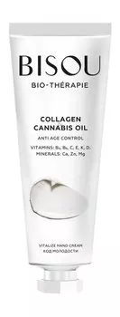 Омолаживающий крем для рук с маслами и коллагеном Bisou Bio-Therapie Collagen and Cannabis Oil Hand Cream