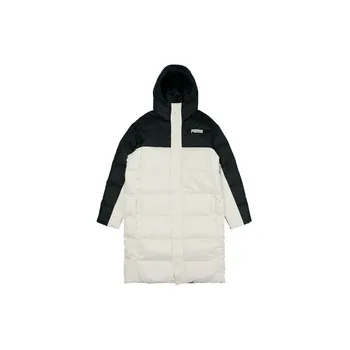 Puma Длинный пуховик с логотипом и капюшоном Мужская верхняя одежда Молочно-белый 846321-73 M