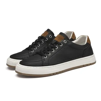 Fashion Fashionable, casual, and outdoor men s sneakers Men s Casual Board Shoes Versatile Sneakers lace-up black sports shoes 38 белый
