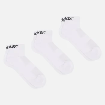 Комплект носков Reebok Ankle Core 3-Pack, цвет белый, размер 43-45 EU