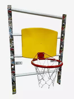 Баскетбольное кольцо SportLim с щитом, Желтый