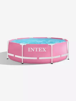 Бассейн каркасный Intex Pink Metal Frame, 244х76 см, розовый, Розовый