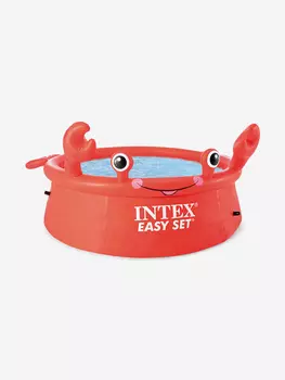 Бассейн надувной детский Intex 26100 "Веселый Краб" (183х51см), Красный