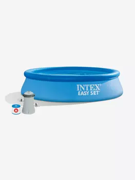 Бассейн надувной Intex Easy Set, 244х61 см, фильтр-насос 1250 л/ч, голубой, Голубой