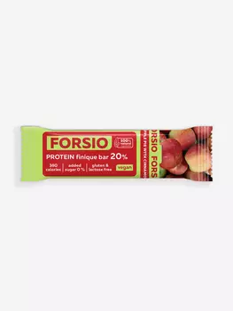 Батончик протеиновый Forsio "Яблочный пирог и корица" 30 г, Красный