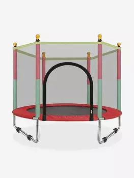 Батут детский каркасный Batutoff с защитной сеткой с усиленными ножками красный, Красный
