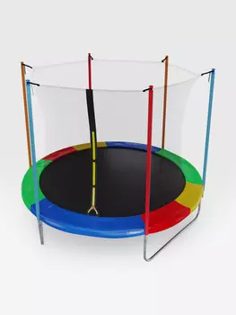 Батут DFC 10FT MutiColor с внутренней защитной сеткой, Мультицвет