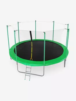 Батут DFC 14FT green с внутренней защитной сеткой, Зеленый