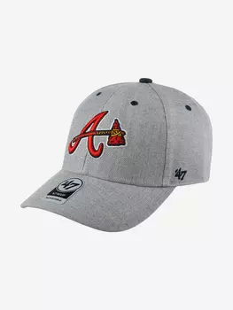 Бейсболка 47 BRAND B-STMCD01WHV-CC Atlanta Braves MLB (серый), Серый