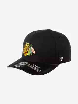Бейсболка 47 BRAND H-CLZOE04WBP Chicago Blackhawks NHL (черный), Черный