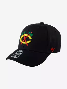 Бейсболка 47 BRAND H-MVP04WBV-BKD Chicago Blackhawks NHL (черный), Черный