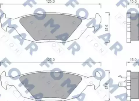 Тормозные колодки дисковые FOMAR 51451181