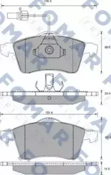 Тормозные колодки дисковые FOMAR FO 907281