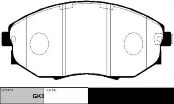 Тормозные колодки дисковые CTR GK0443
