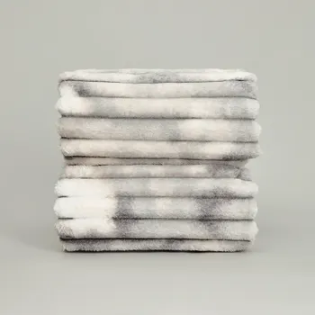 Плед Soft strip, серо-белый