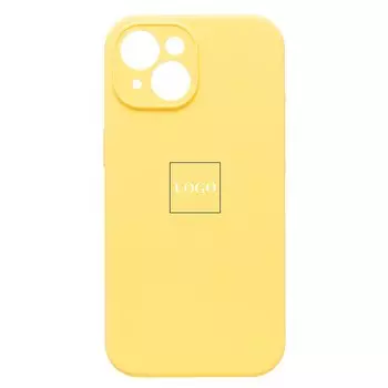 Чехол-накладка ORG Soft Touch с закрытой камерой для смартфона Apple iPhone 15, силикон, желтый (230160)