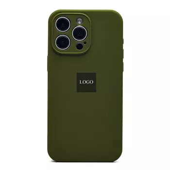 Чехол-накладка ORG Soft Touch с закрытой камерой для смартфона Apple iPhone 15 Pro Max, силикон, темно-зеленый (230171)