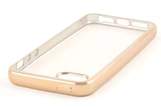 Чехол-накладка Red Line iBox Blaze для смартфона Apple iPhone 5/5s/SE, силикон, прозрачный/золотистый