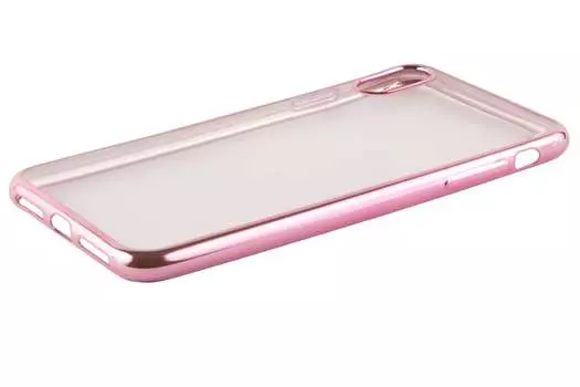 Чехол-накладка Red Line iBox Blaze для смартфона Apple iPhone XS Max, силикон, прозрачный/розовый