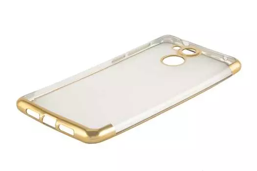Чехол-накладка Red Line iBox Blaze для смартфона Huawei Honor 6С, силикон, прозрачный/золотистый