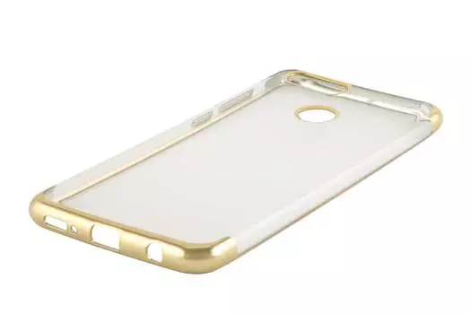 Чехол-накладка Red Line iBox Blaze для смартфона Huawei Honor 7X, силикон, прозрачный/золотистый