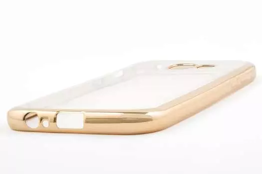 Чехол-накладка Red Line iBox Blaze для смартфона Samsung Galaxy A5 (2017), силикон, прозрачный/золотистый