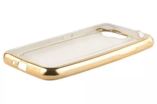 Чехол-накладка Red Line iBox Blaze для смартфона Samsung Galaxy J1 (2016), силикон, прозрачный/золотистый