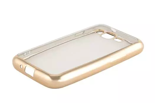 Чехол-накладка Red Line iBox Blaze для смартфона Samsung Galaxy J1 mini Prime (J106), силикон, прозрачный/золотистый