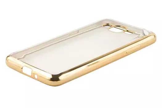 Чехол-накладка Red Line iBox Blaze для смартфона Samsung Galaxy J2 Prime (G532), силикон, прозрачный/золотистый