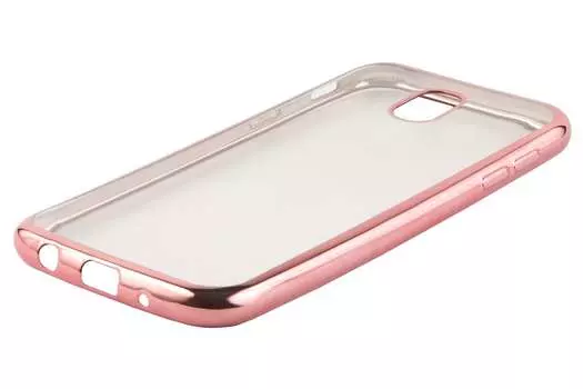 Чехол-накладка Red Line iBox Blaze для смартфона Samsung Galaxy J5 (2017), силикон, прозрачный/розовый