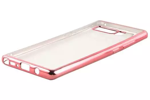 Чехол-накладка Red Line iBox Blaze для смартфона Samsung Galaxy Note 8, силикон, прозрачный/розовый