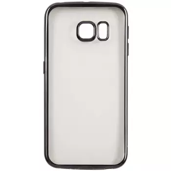 Чехол-накладка Red Line iBox Blaze для смартфона Samsung Galaxy S6 Edge, силикон, прозрачный/черный