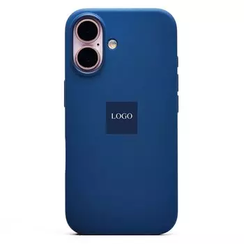 Чехол-накладка ORG Silicone Case SafeMag с анимацией для смартфона Apple iPhone 16, силикон, темно-синий (235630)