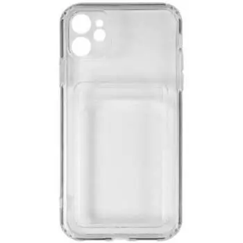 Чехол-накладка Red Line IBox Crystal с кардхолдером для смартфона Apple iPhone 11, силикон, прозрачный (УТ000027247)