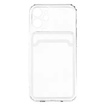 Чехол-накладка Red Line IBox Crystal с кардхолдером для смартфона Apple iPhone 12 mini, силикон, прозрачный (УТ000027248)