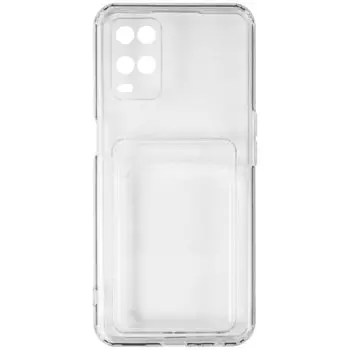 Чехол-накладка Red Line IBox Crystal с кардхолдером для смартфона Oppo A54, силикон, прозрачный (УТ000027265)