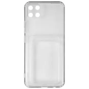 Чехол-накладка Red Line IBox Crystal с кардхолдером для смартфона Realme C11, силикон, прозрачный (УТ000027264)