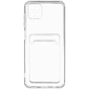 Чехол-накладка Red Line IBox Crystal с кардхолдером для смартфона Samsung Galaxy A12, силикон, прозрачный (УТ000027259)