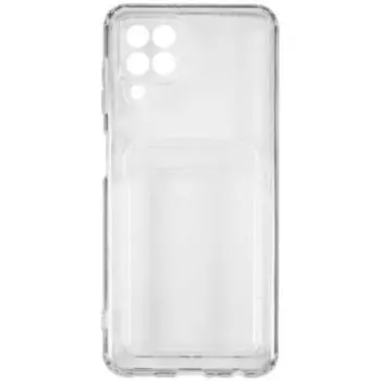 Чехол-накладка Red Line IBox Crystal с кардхолдером для смартфона Samsung Galaxy A22 (4G), силикон, прозрачный (УТ000027262)