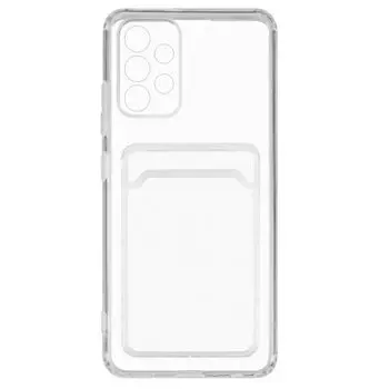 Чехол-накладка Red Line IBox Crystal с кардхолдером для смартфона Samsung Galaxy A32 (4G), силикон, прозрачный (УТ000027260)