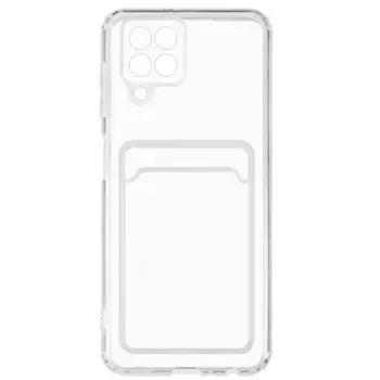 Чехол-накладка Red Line IBox Crystal с кардхолдером для смартфона Samsung Galaxy M22, силикон, прозрачный (УТ000028552)