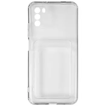 Чехол-накладка Red Line IBox Crystal с кардхолдером для смартфона Xiaomi Poco M3, силикон, прозрачный (УТ000027270)