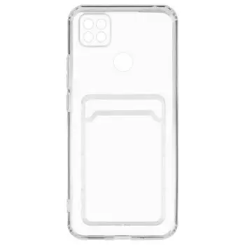 Чехол-накладка Red Line IBox Crystal с кардхолдером для смартфона Xiaomi Redmi 9C, силикон, прозрачный (УТ000027274)