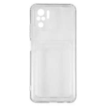 Чехол-накладка Red Line IBox Crystal с кардхолдером для смартфона Xiaomi Redmi Note 10/10s, силикон, прозрачный (УТ000027277)